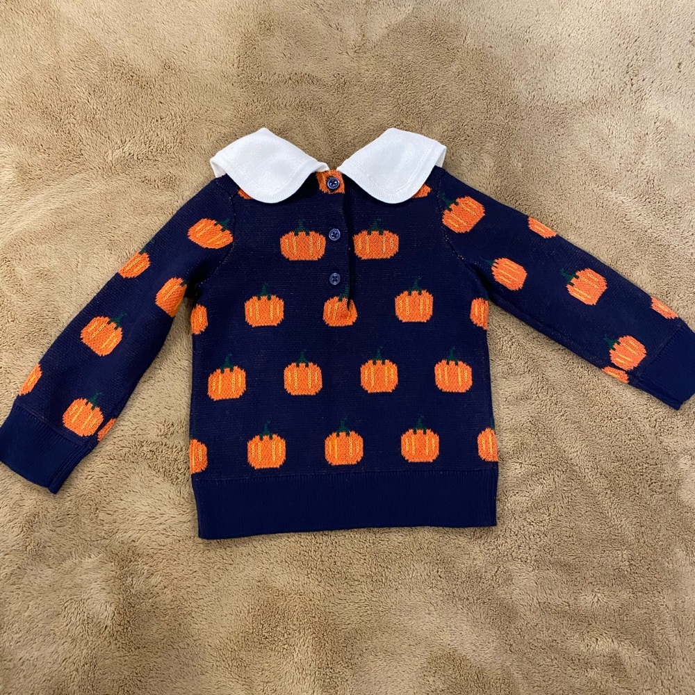 NWT Janie and Jack Fall Pumpkin Sweater